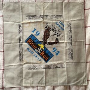 1994 12th Annual Laughlin NV River Run Motorcycle Rally Biker Bandana Scarf.